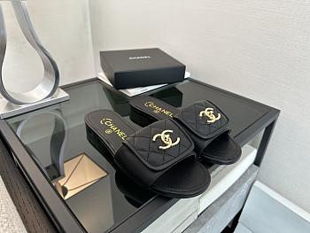 Chanel Black Slides