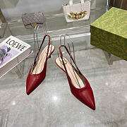 Gucci Signoria Slingback Pump Red Leather Heel 4.5cm - 2