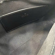 Gucci Small Emblem Shoulder Bag Black 22x14x8cm - 2