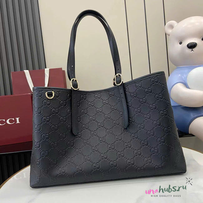 Gucci GG Emblem Large tote bag Black 38x25x15cm - 1