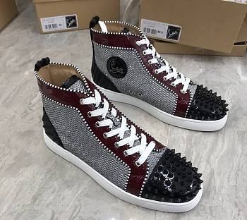 Christian Louboutin Printed Studded Sneakers