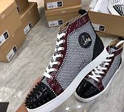 Christian Louboutin Printed Studded Sneakers - 3