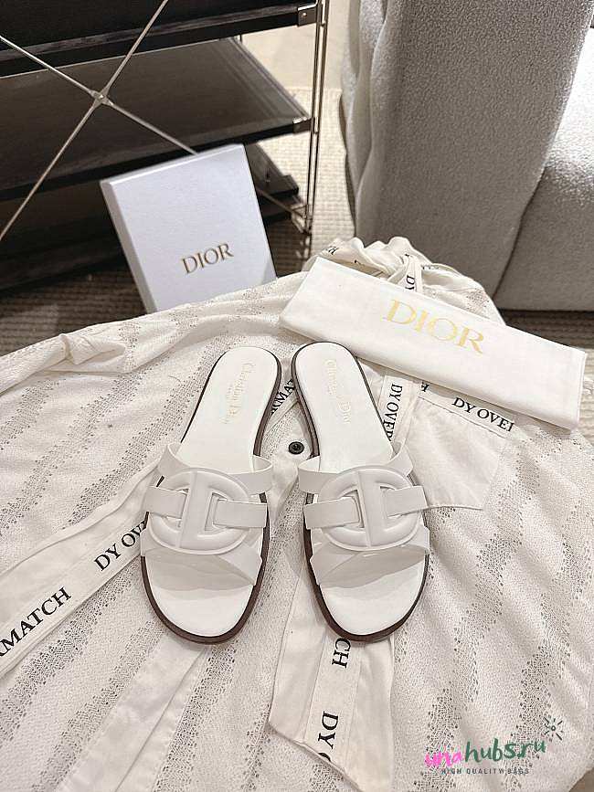 Dior D-Club Slide Black Calfskin  - 1