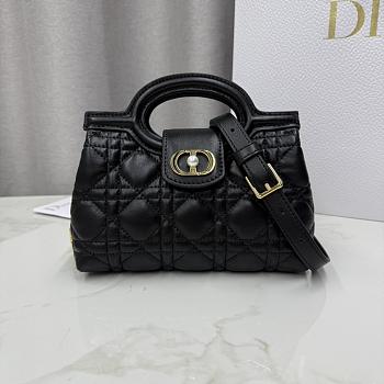 Dior Jolie Top Handle Mini Bag Black 18.5x13x8.5cm