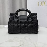 Dior Jolie Top Handle Mini Bag Black 18.5x13x8.5cm - 3
