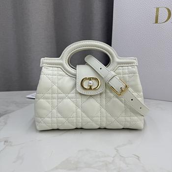 Dior Jolie Top Handle Mini Bag White