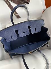Hermes Birkin 25 Navy Blue Togo Gold 25cm - 5