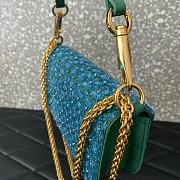 Valentino Garavani Locò Small Shoulder Bag Green 20x11x5cm - 6