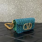 Valentino Garavani Locò Small Shoulder Bag Green 20x11x5cm - 5