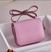 Hermes Constance Bag Pink Silver Epsom 19cm - 4