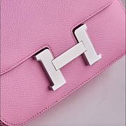 Hermes Constance Bag Pink Silver Epsom 19cm - 2
