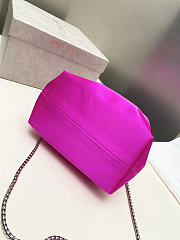 Jimmy Choo Bon Bon Crystal Satin Pink Bag 16x15x9.5cm - 3