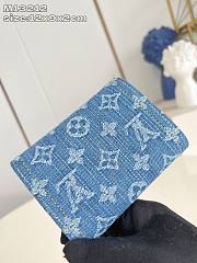 Louis Vuitton Wallet Denim Blue 12x9x2cm - 2