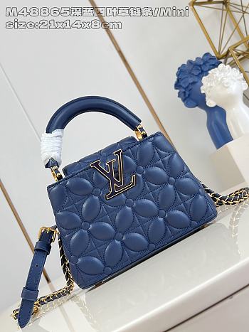 Louis Vuitton LV Mini Capucines Blue 21cm
