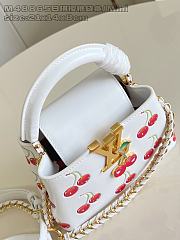 Louis Vuitton LV Mini Capucines White Cherry 21cm - 5