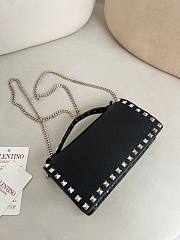 Valentino Rockstud Wallet With Chain Black 20x4.5x11.5cm - 2