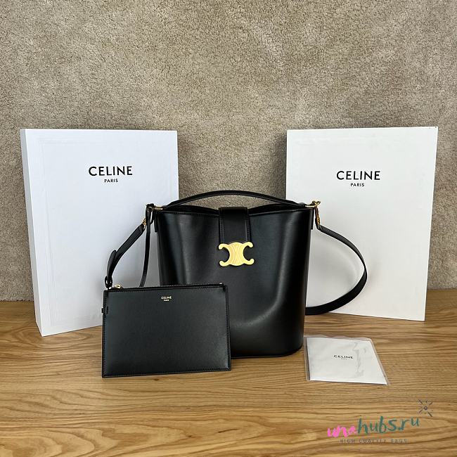 Celine Bucket Bag Black 28x24x16cm - 1