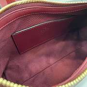 Gucci Small Emblem Shoulder Bag Red 22x14x8cm - 2
