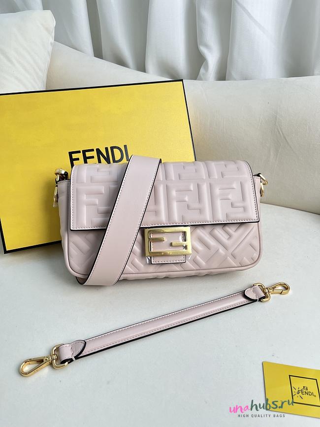 Fendi Baguette Bag Pink 27cm - 1