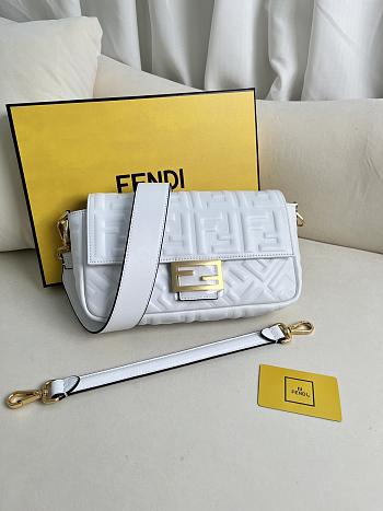 Fendi Baguette Bag White 27cm