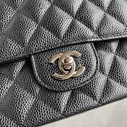 Chanel Medium Flap Bag Black Caviar Silver 25cm - 4