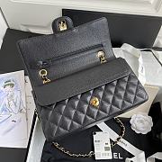 Chanel Medium Flap Bag Black Caviar Gold 25cm - 6
