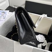 Chanel Medium Flap Bag Black Caviar Gold 25cm - 5