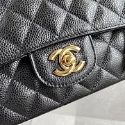 Chanel Medium Flap Bag Black Caviar Gold 25cm - 4