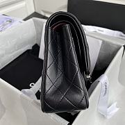 Chanel Medium Flap Bag Black Lambskin Silver 25cm - 2