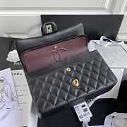 Chanel Medium Flap Bag Black Lambkin Gold 25cm - 3