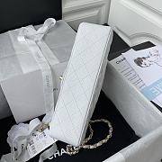 Chanel Medium Flap Bag White Caviar Gold 25cm - 2