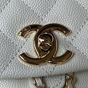 Chanel Backpack Caviar White Gold 21x20x12cm - 5