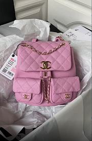 Chanel Backpack Caviar Pink Gold 21x20x12cm - 1