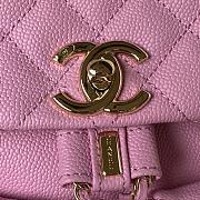 Chanel Backpack Caviar Pink Gold 21x20x12cm - 3