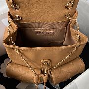 Chanel Backpack Caviar Tan Gold 21x20x12cm - 2