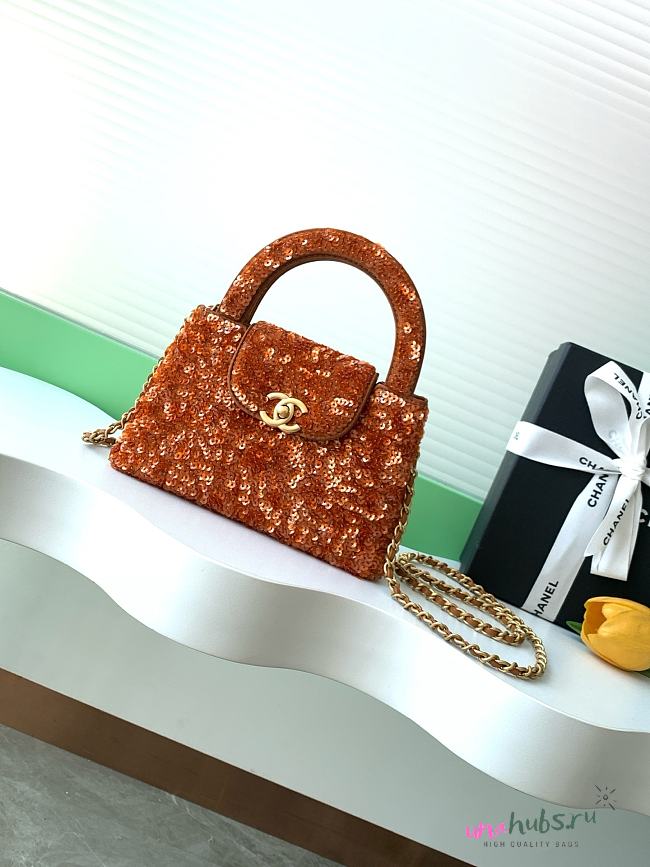 Chanel Kelly Mini Bag Sequins 19x13x7cm - 1