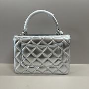 Chanel Trendy Handle Silver 25cm - 4