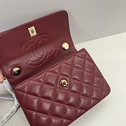 Chanel Trendy Handle Burgundy Gold 25cm - 3