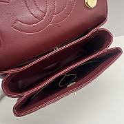 Chanel Trendy Handle Burgundy Gold 25cm - 2
