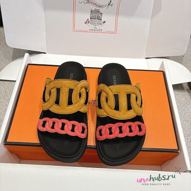 Hermes Extra Sandal Pink Tan - 1
