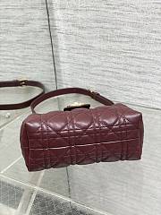 Dior Jolie Top Handle Mini Bag Burgundy 18.5x13x8.5cm - 2
