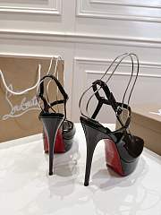 Christian Louboutin So Jenlove Alta 150 Black Patent - 5
