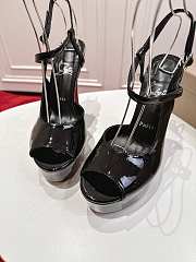 Christian Louboutin So Jenlove Alta 150 Black Patent - 4
