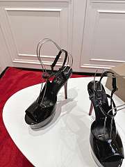 Christian Louboutin So Jenlove Alta 150 Black Patent - 3