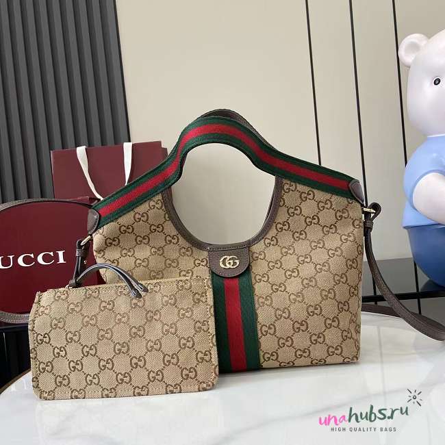Gucci Giglio Small Tote Bag Brown 25x20x15cm - 1