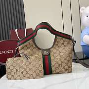 Gucci Giglio Small Tote Bag Brown 25x20x15cm - 1