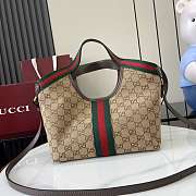 Gucci Giglio Small Tote Bag Brown 25x20x15cm - 5