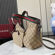 Gucci Giglio Small Tote Bag Brown 25x20x15cm - 3