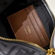 Fendi Baguette Pouch FF Jacquard Chain Clutch Blue Denim 20x13x3cm - 4