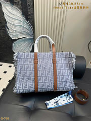 Fendi Summer Tote Blue denim 37x29x16cm - 1